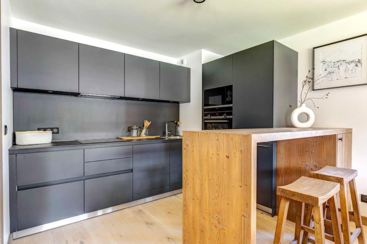 4-Room Apartment With Garden, Gym And Shared Spa Megève Exteriör bild