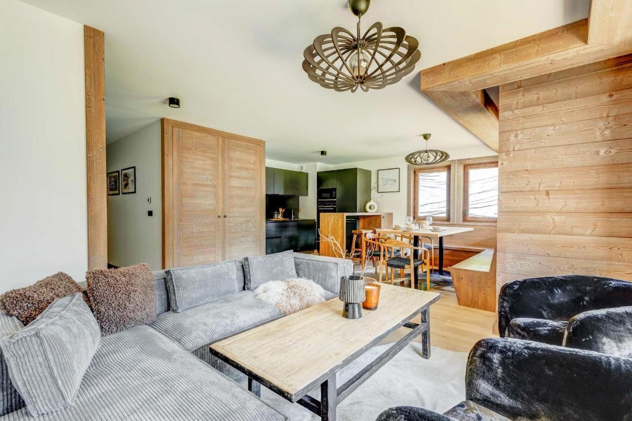 4-Room Apartment With Garden, Gym And Shared Spa Megève Exteriör bild