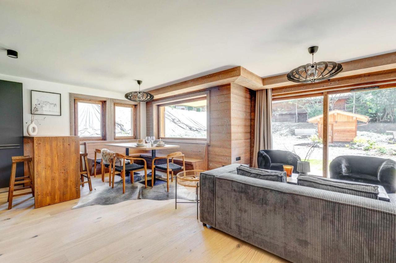 4-Room Apartment With Garden, Gym And Shared Spa Megève Exteriör bild