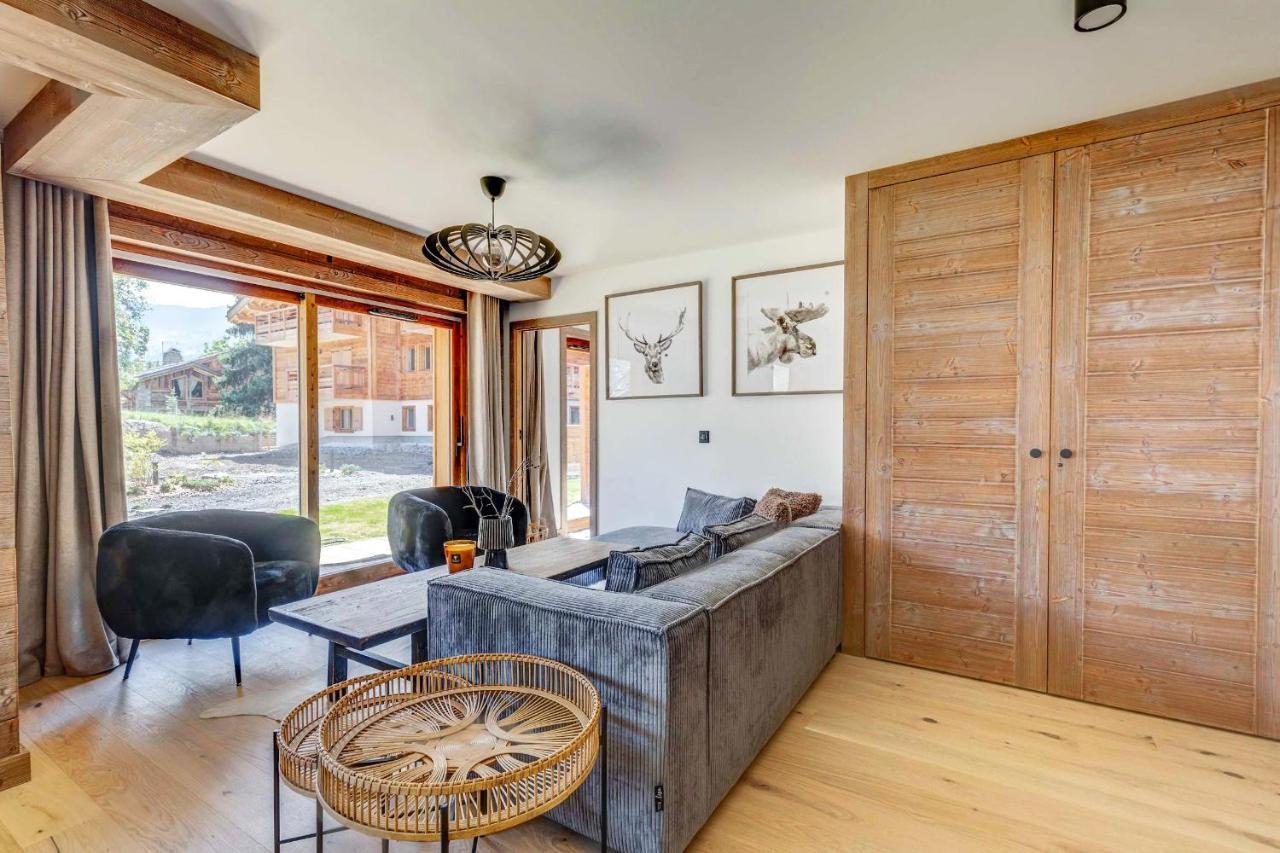 4-Room Apartment With Garden, Gym And Shared Spa Megève Exteriör bild