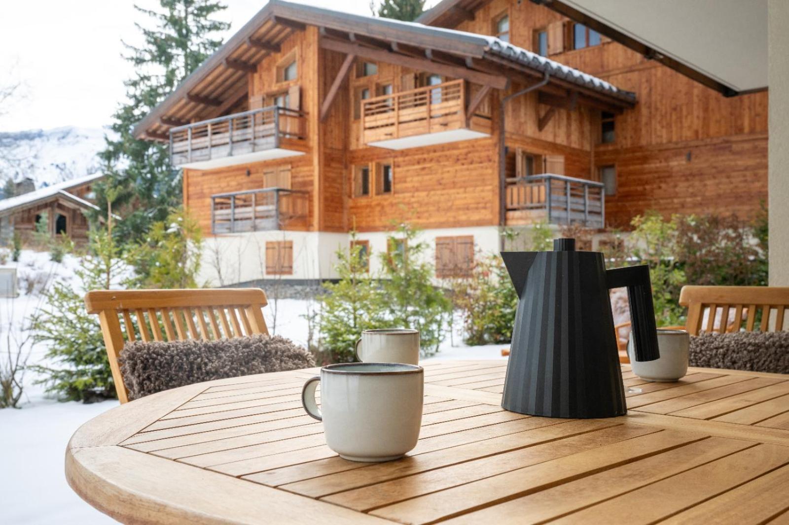4-Room Apartment With Garden, Gym And Shared Spa Megève Exteriör bild